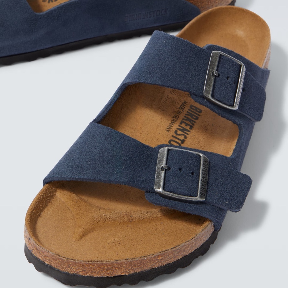 NWOT BIRKENSTOCK Arizona Suede Leather Sandal - Navy Blue, EU42